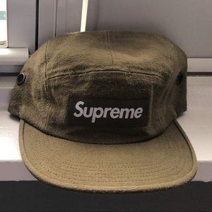 Supreme olive camp hat